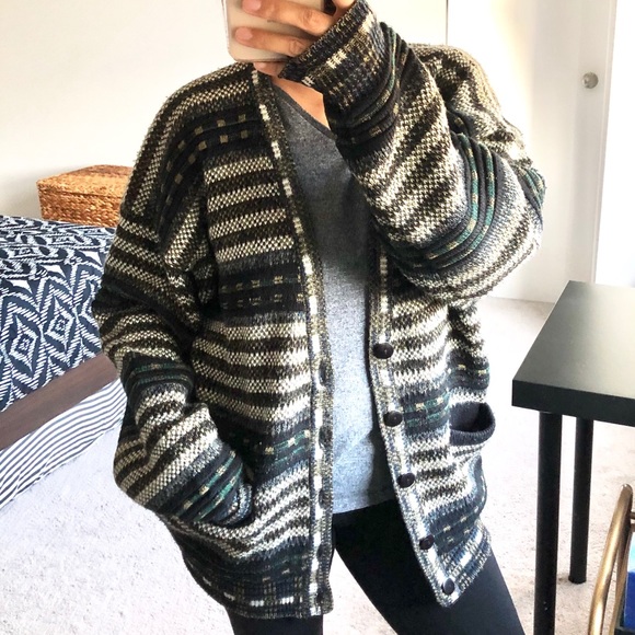 Vintage Sweaters - Vintage Chance Knit Cardigan Size L